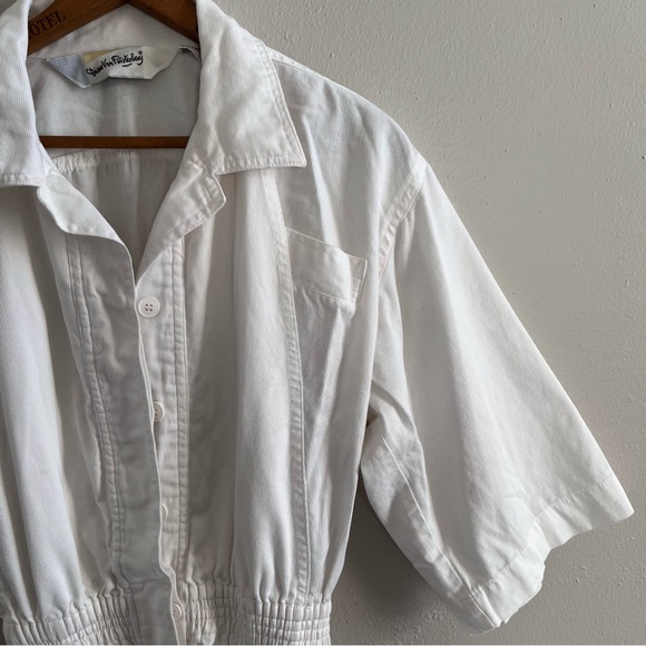 VTG Diane Von Furstenberg White Jumpsuit Size XS Small Boiler suit 80s 90s - Picture 11 of 12